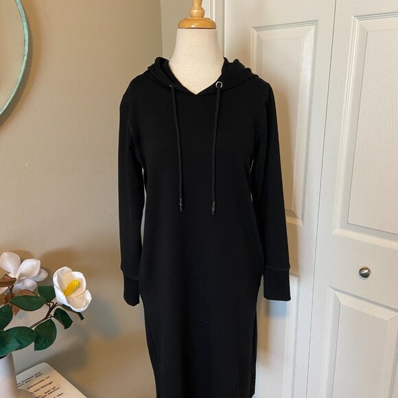 Evy's Tree The Gemma Dress Size Medium Black Hoodie Style - Picture 1 of 9
